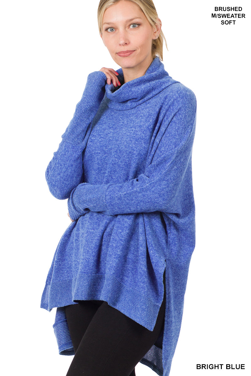 Living For Fall Poncho Blue