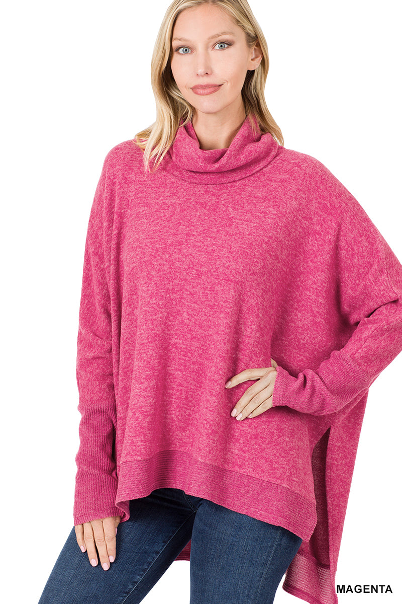 Living For Fall Poncho Magenta