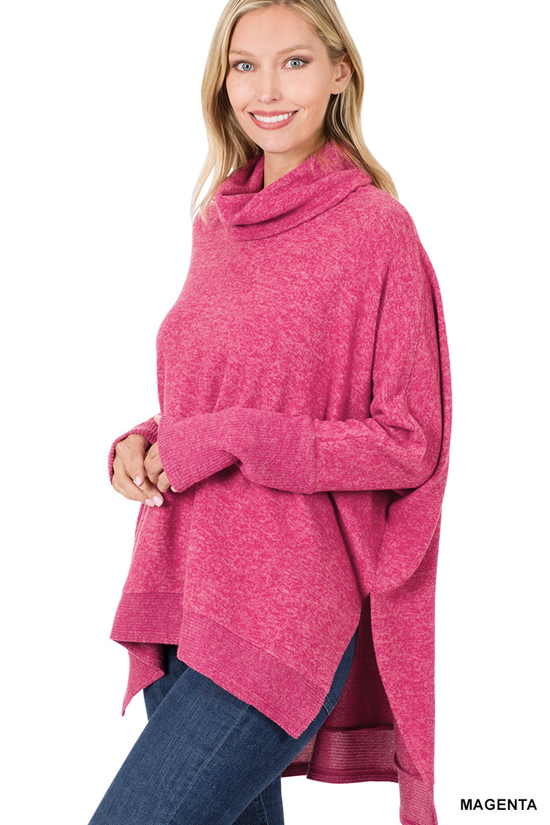 Living For Fall Poncho Magenta